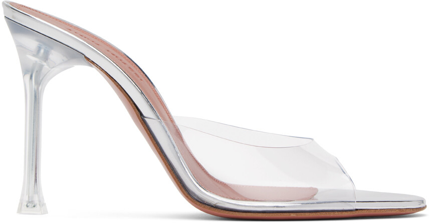 

Amina Muaddi Прозрачные босоножки на каблуке Alexa Glass 105 Slipper