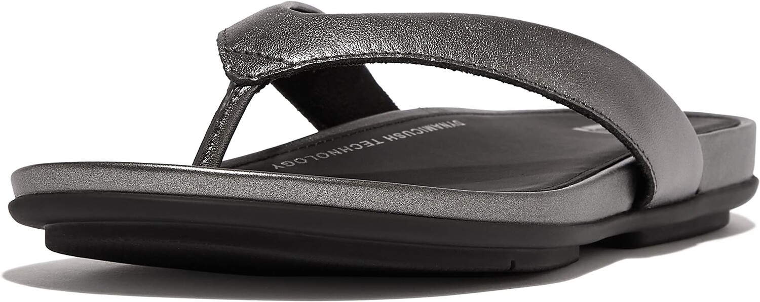 

Шлепанцы Gracie Leather Flip-Flops FitFlop, цвет Classic Pewter Mix