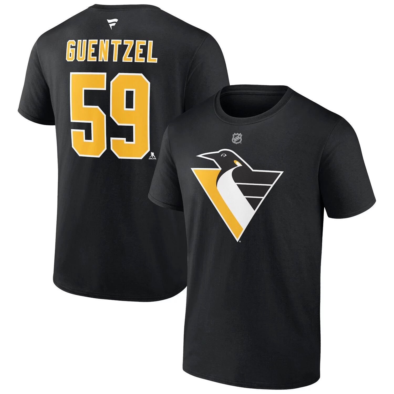 

Мужская черная футболка Fanatics с логотипом Jake Guentzel Pittsburgh Penguins Special Edition 2.0 с именем и номером, Черный