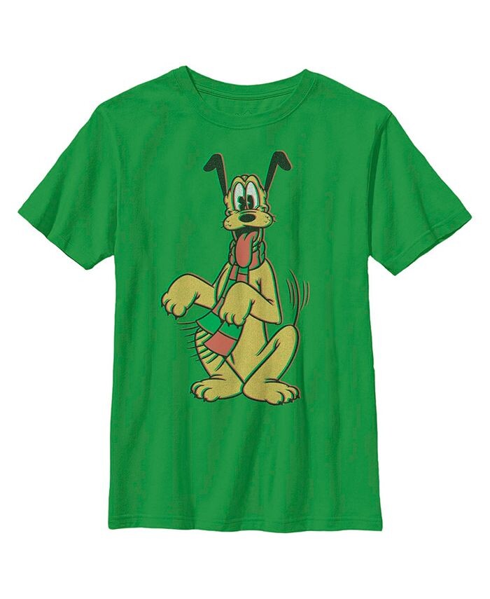 

Мальчик Микки & Детская футболка Happy Tail Pluto Holiday Friends Disney, зеленый