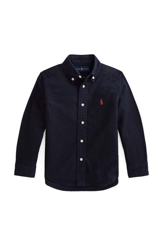 

Детская хлопковая рубашка Polo Ralph Lauren, черный
