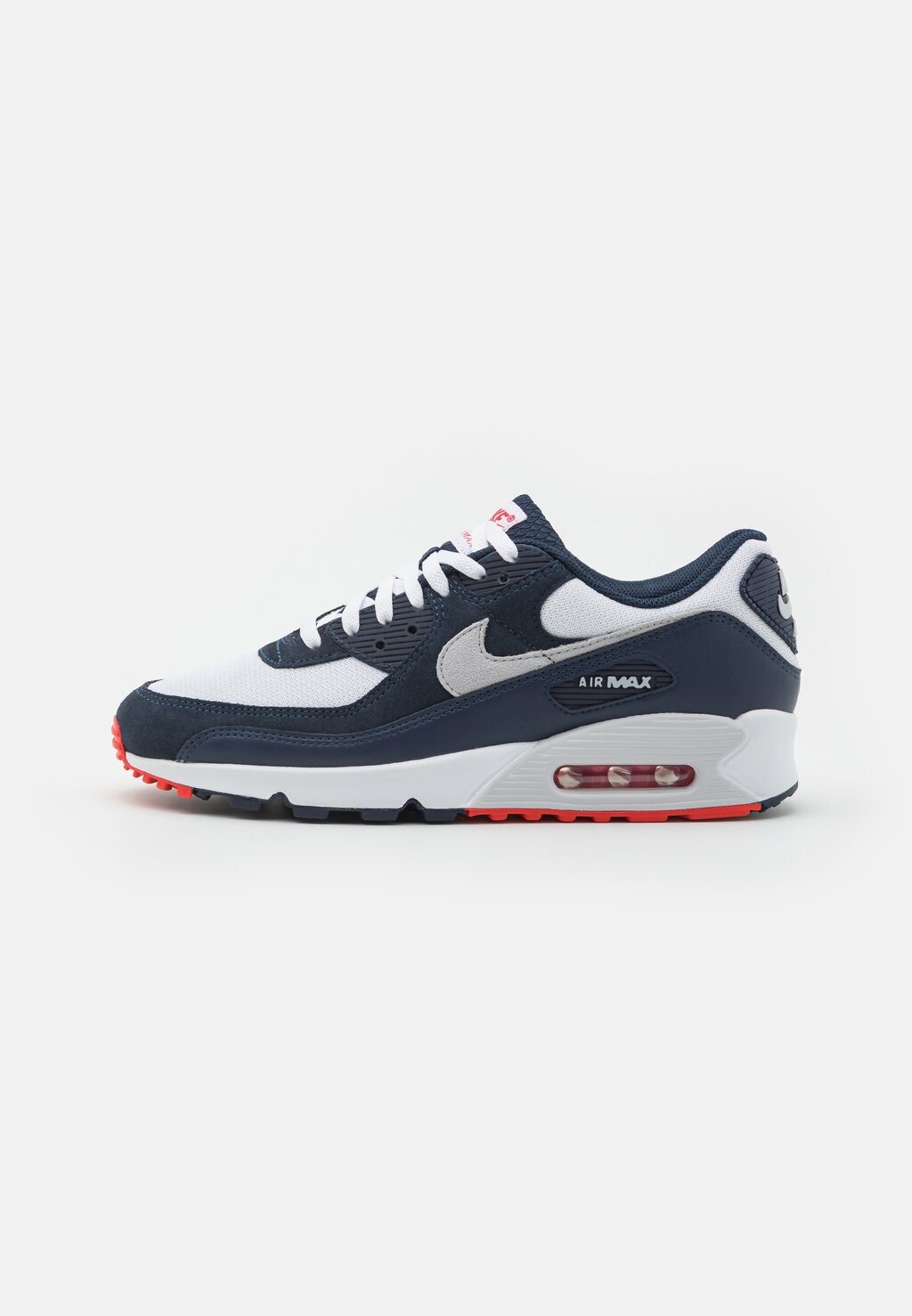

Низкие кроссовки AIR MAX 90 Nike, обсидиан/чистая платина/трек красный