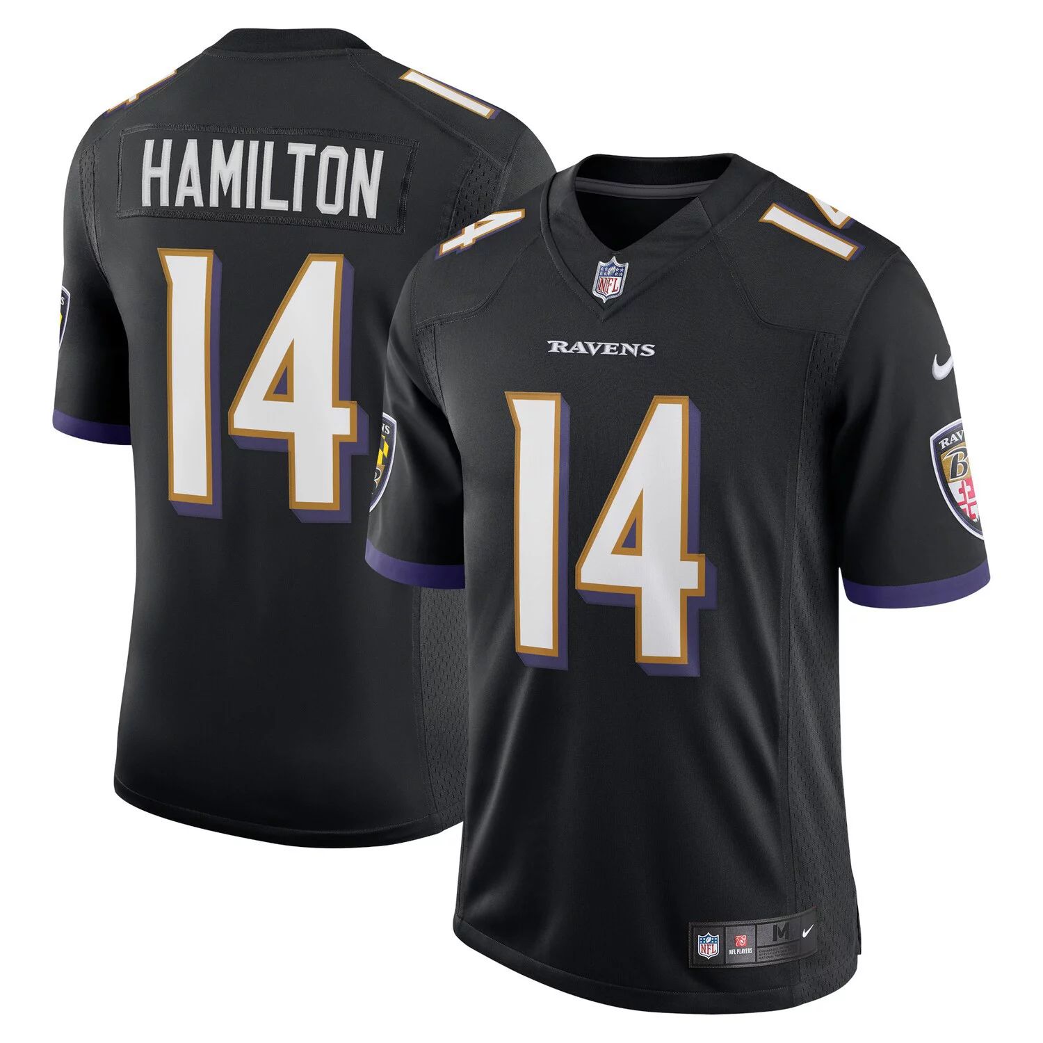 

Мужская черная майка Kyle Hamilton Baltimore Ravens Vapor Limited Nike, Черный