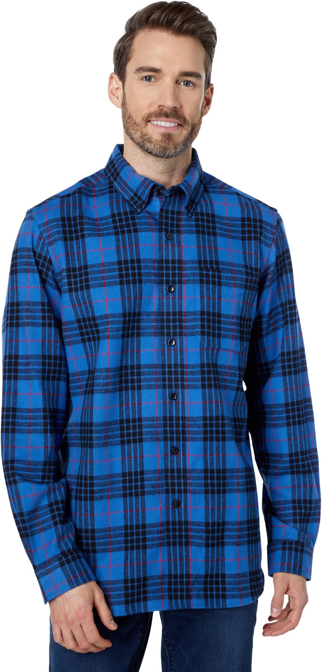 цена Рубашка традиционного кроя из шотландской клетчатой ​​фланели L.L.Bean, цвет Morgan