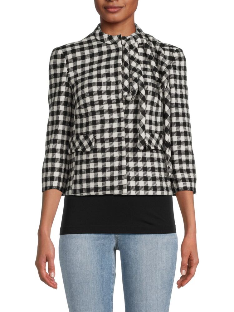 

Куртка из смесовой шерсти в клетку Redvalentino, черный