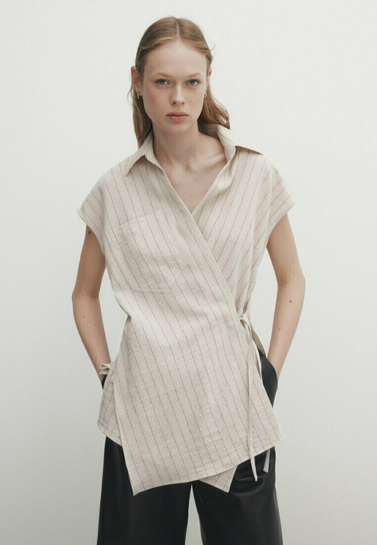 

Блузка Massimo Dutti, бежевый