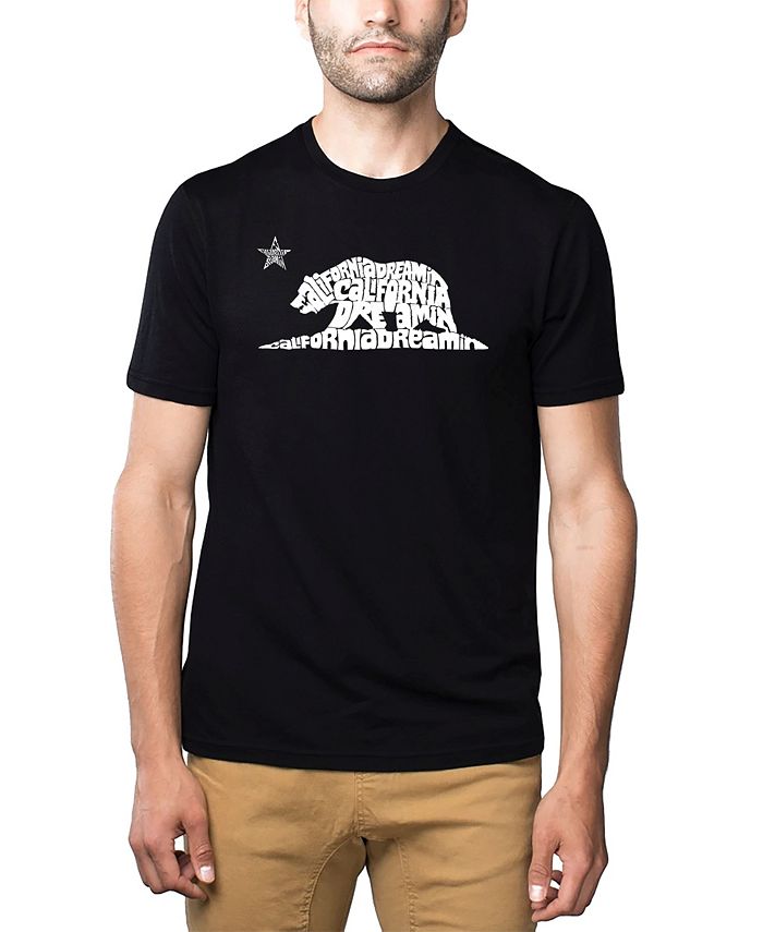 Мужская футболка премиум-класса Word Art - California Dreamin LA Pop Art, черный