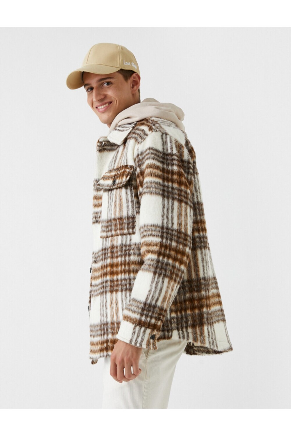 

Куртка-рубашка Lumberjack в клетку Koton, экрю