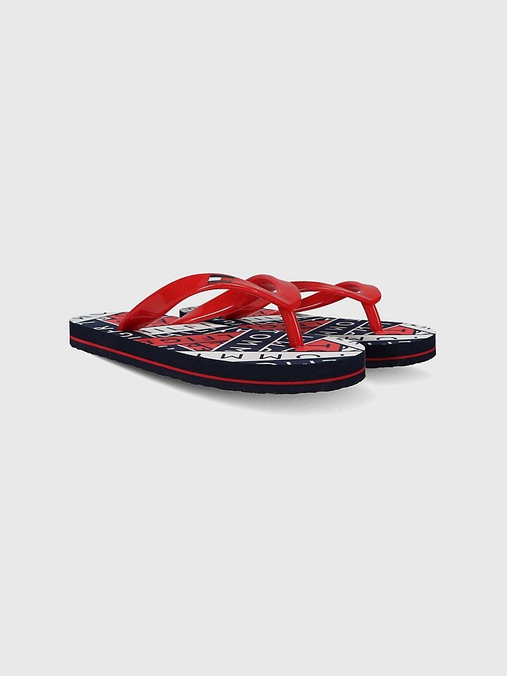 

Детские шлепанцы с логотипом на ленте Tommy Hilfiger