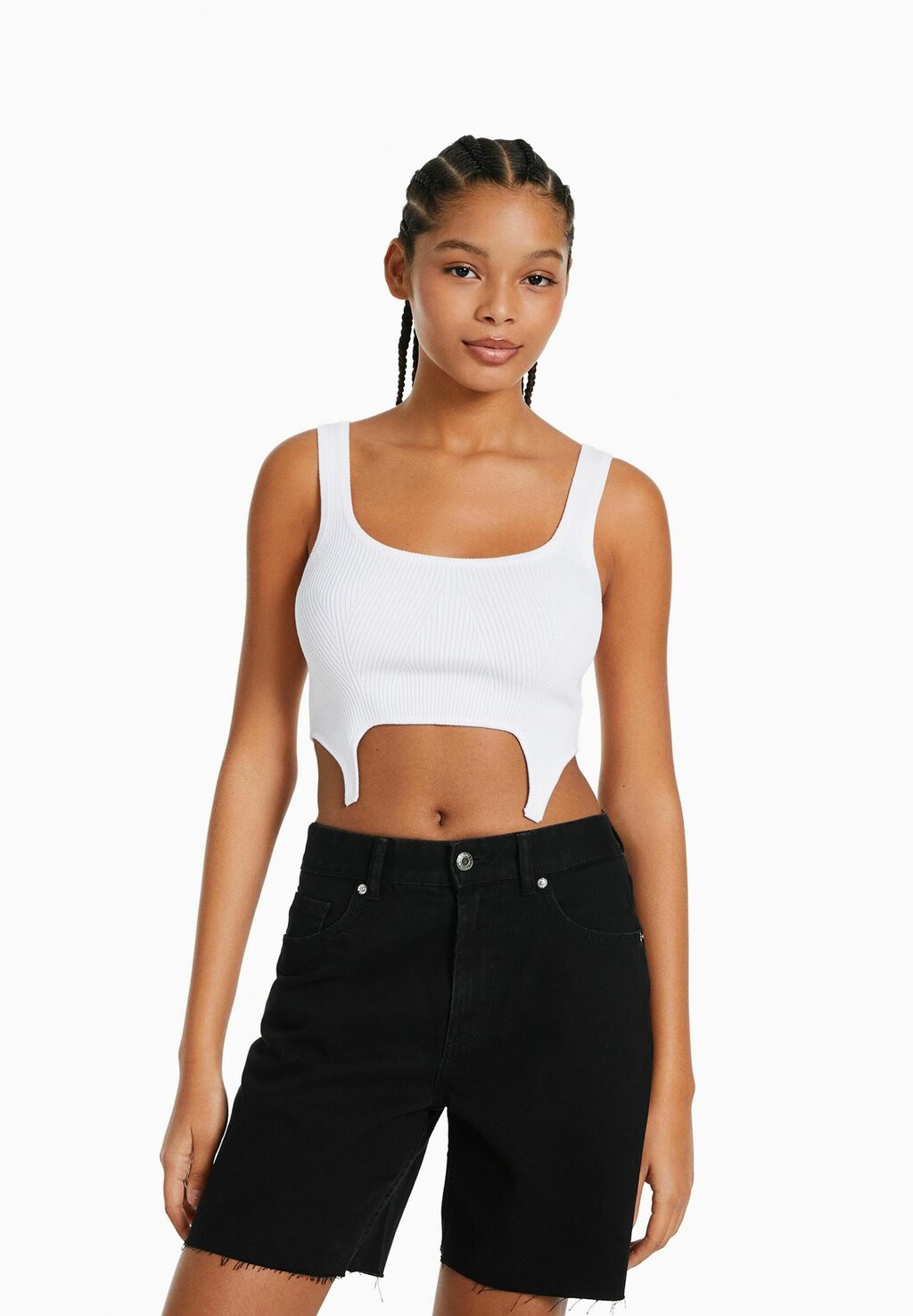 

Джинсовые шорты Bershka, черный