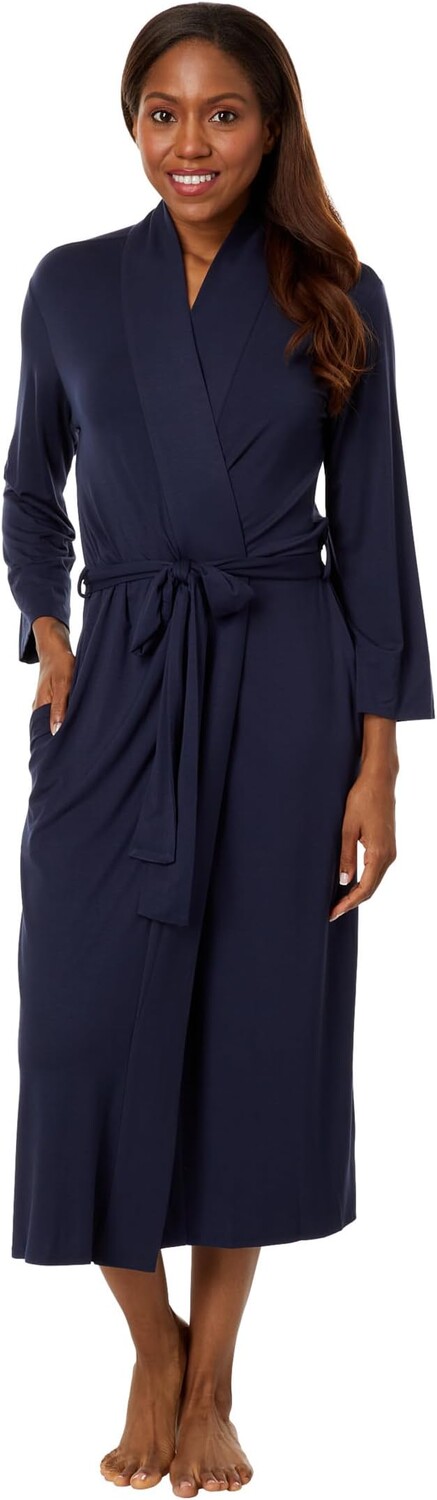 

Халат Feathers Essentials Robe Natori, цвет Night Blue