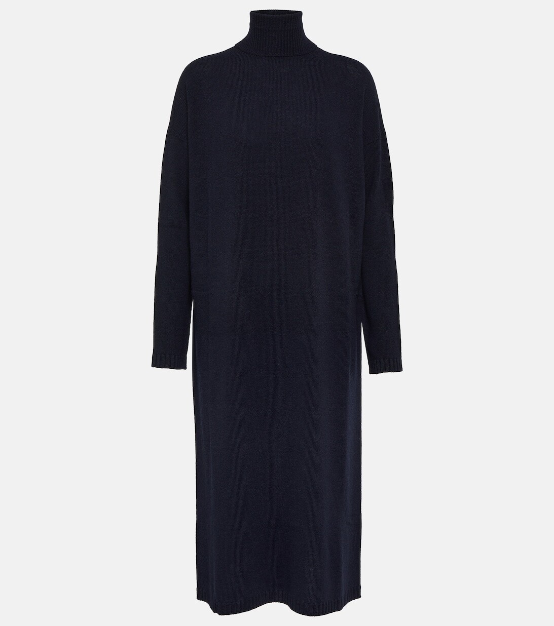 

Платье миди Derrik из шерсти и кашемира с высоким воротником 'S MAX MARA, синий