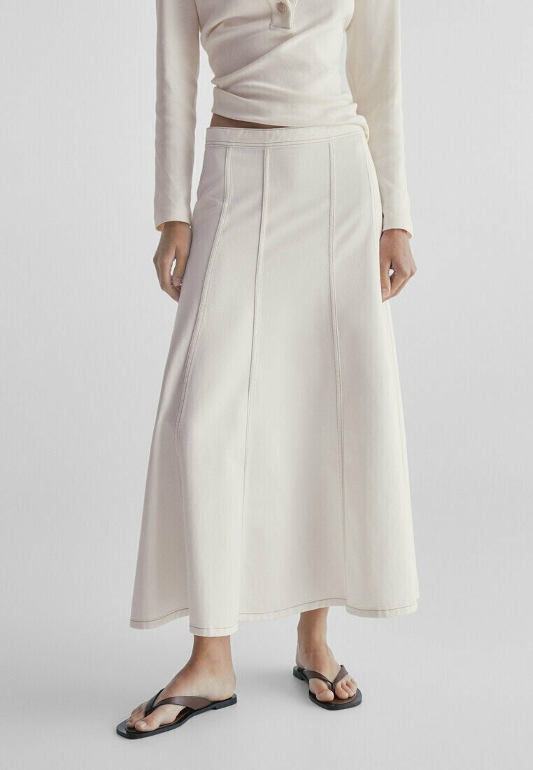 

Юбка макси Massimo Dutti, белый