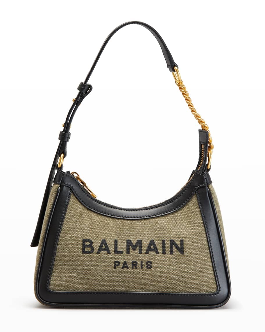 

Сумка через плечо из ткани с армейским логотипом B Balmain