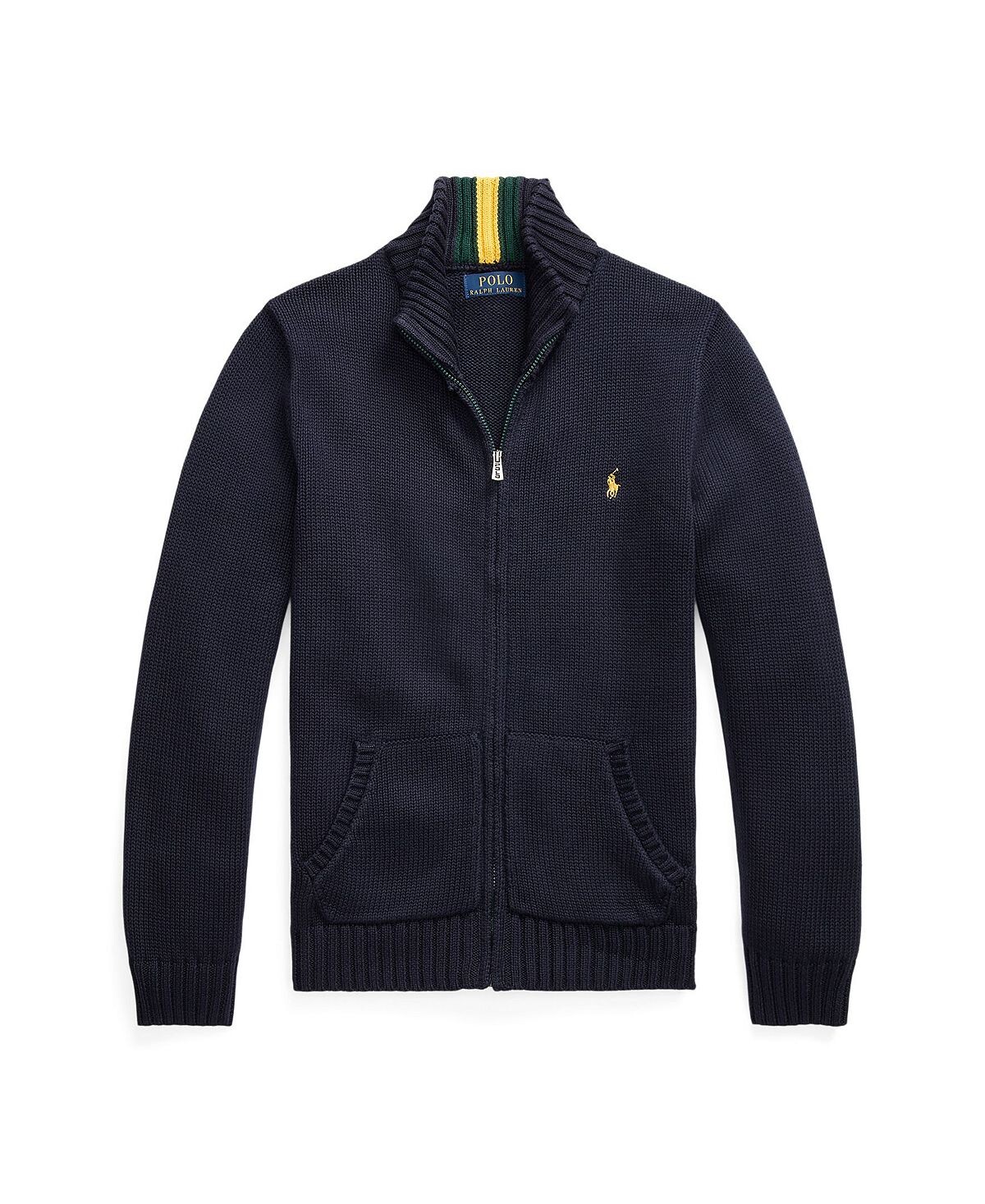 

Хлопковый свитер с молнией во всю длину для больших мальчиков Polo Ralph Lauren