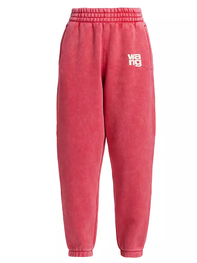 

Спортивные брюки с логотипом Essential Terry Alexanderwang.T, цвет soft cherry