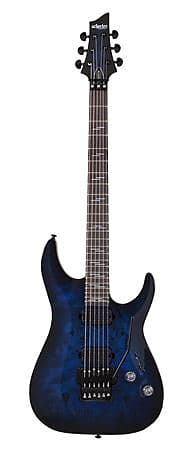 электрогитара schecter omen elite 6 see thru blue burst Электрогитара Schecter Omen Elite-6FR Electric Guitar See Thru Blue Burst