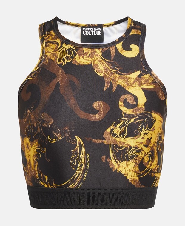

Укороченный топ Versace Jeans Couture, икра черная