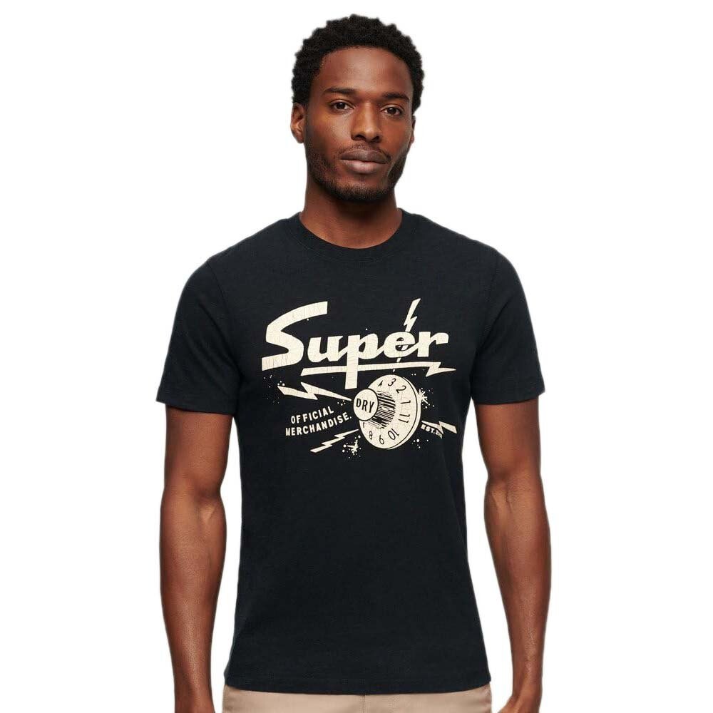 

Футболка с коротким рукавом Superdry Retro Rocker Graphic, черный