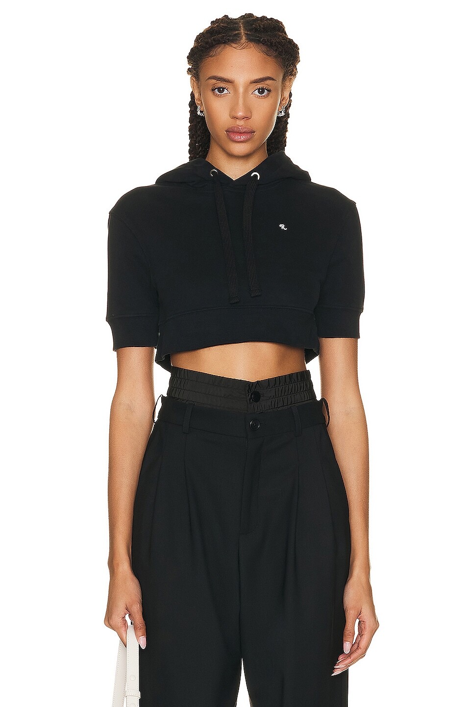 

Свитер Raf Simons Cropped Hoodie, черный