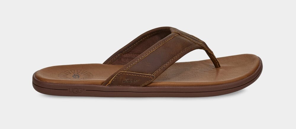 

Сандалии Seaside Leather Flip Flop UGG, коричневый