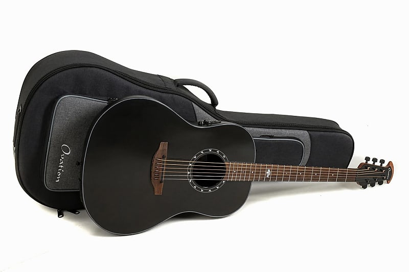 Акустическая гитара Ovation Ultra Series Acoustic/Electric Guitar w/ Gig Bag - Pitch Black стол электрическая гитара музыка гитара 65x65 см кухонный квадратный с принтом