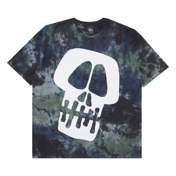 

Футболка Stussy Big Skull Tie Dye 'Green', зеленый