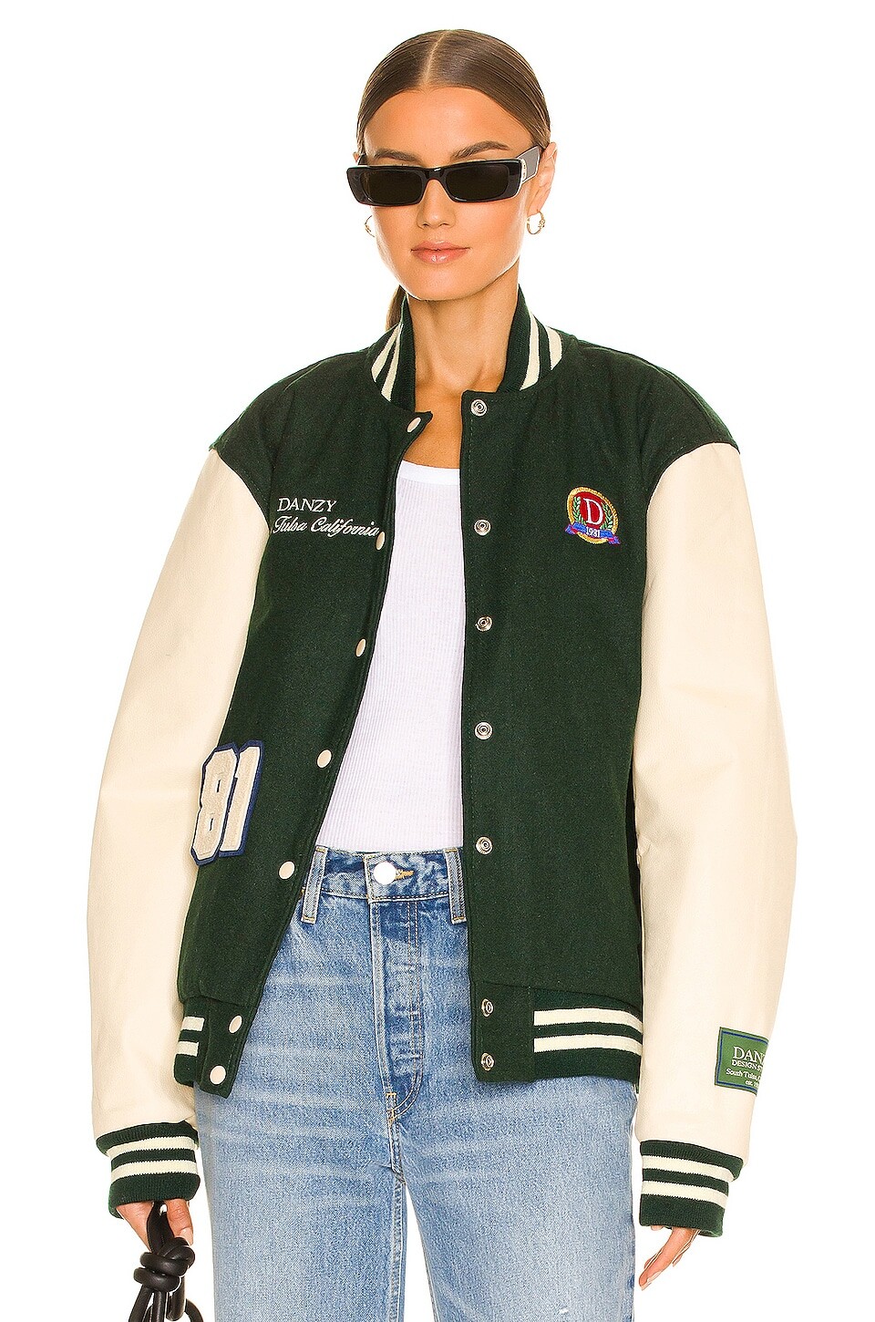 

Куртка DANZY Varsity, цвет Hunter Green & Cream