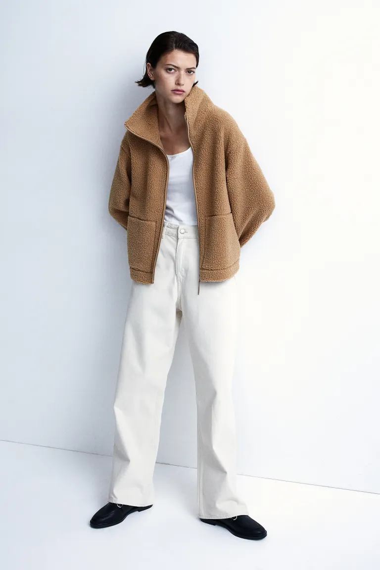 

Флисовая жилетка H&M, бежевый