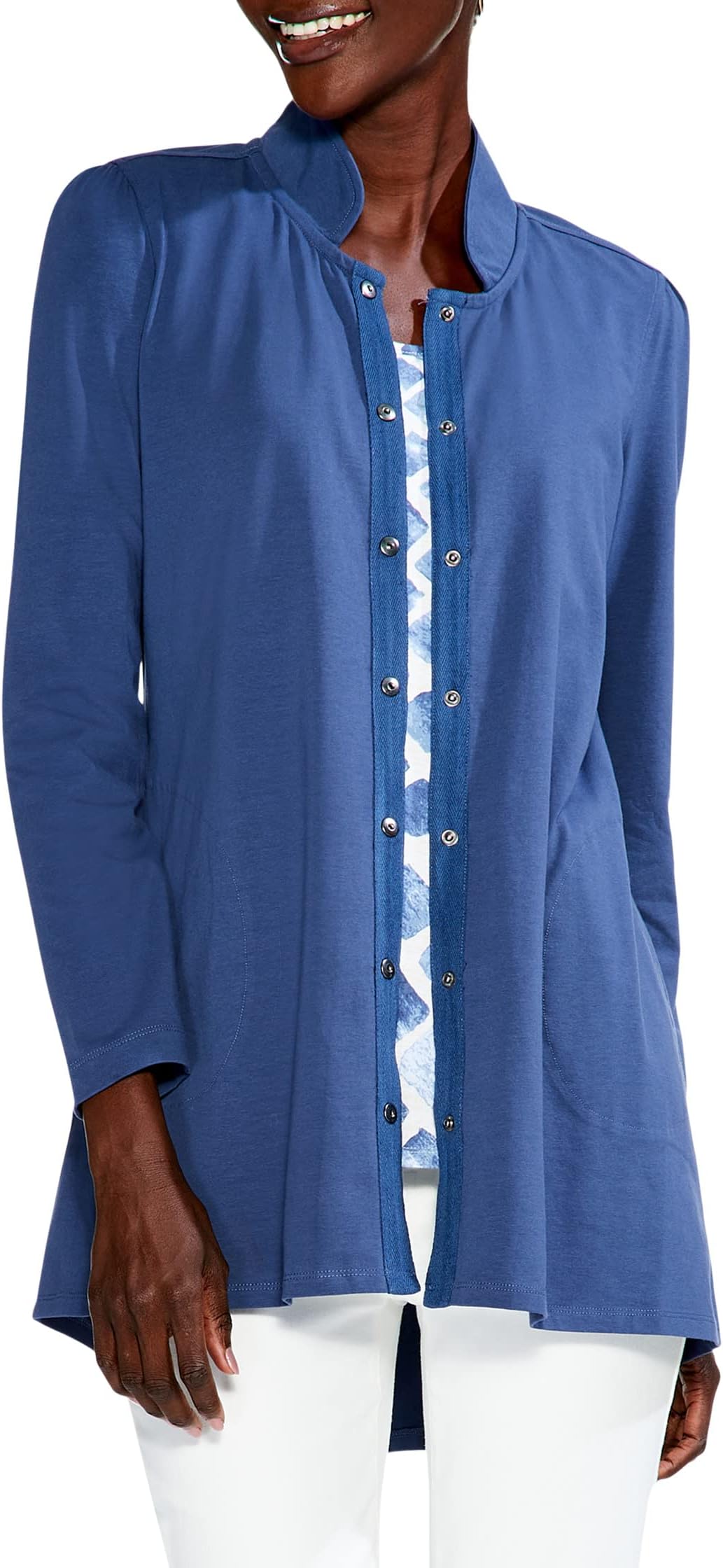 Куртка Snap Up Perfect Jacket NIC+ZOE, цвет Harbor Blue ирис бородатый harbor blue
