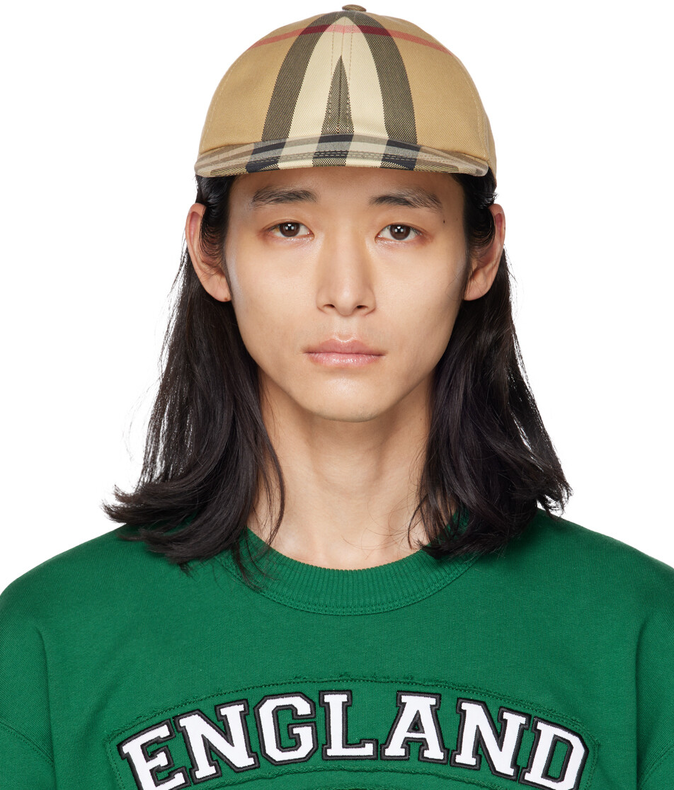 

Бежевая бейсболка в клетку Burberry
