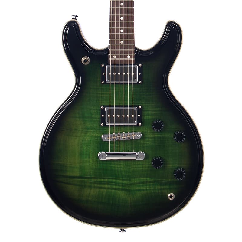 цена Электрогитара Eastwood Guitars Black Widow - Greenburst - Tone Chambered Electric Guitar - NEW!