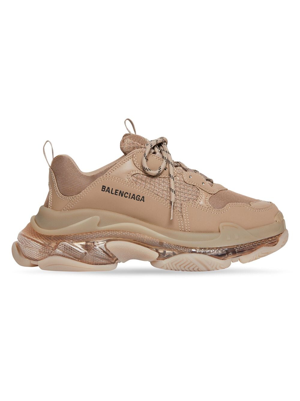 

Кроссовки Triple S с прозрачной подошвой Balenciaga, коричневый