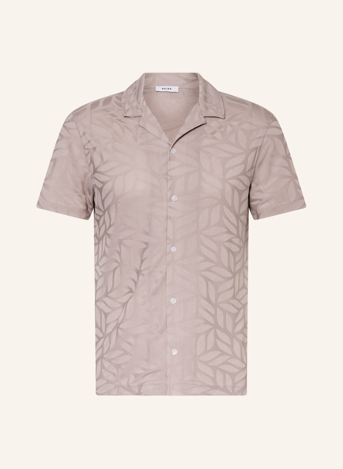 

Рубашка REISS BASSWOOD Slim Fit aus Jacquard, бежевый