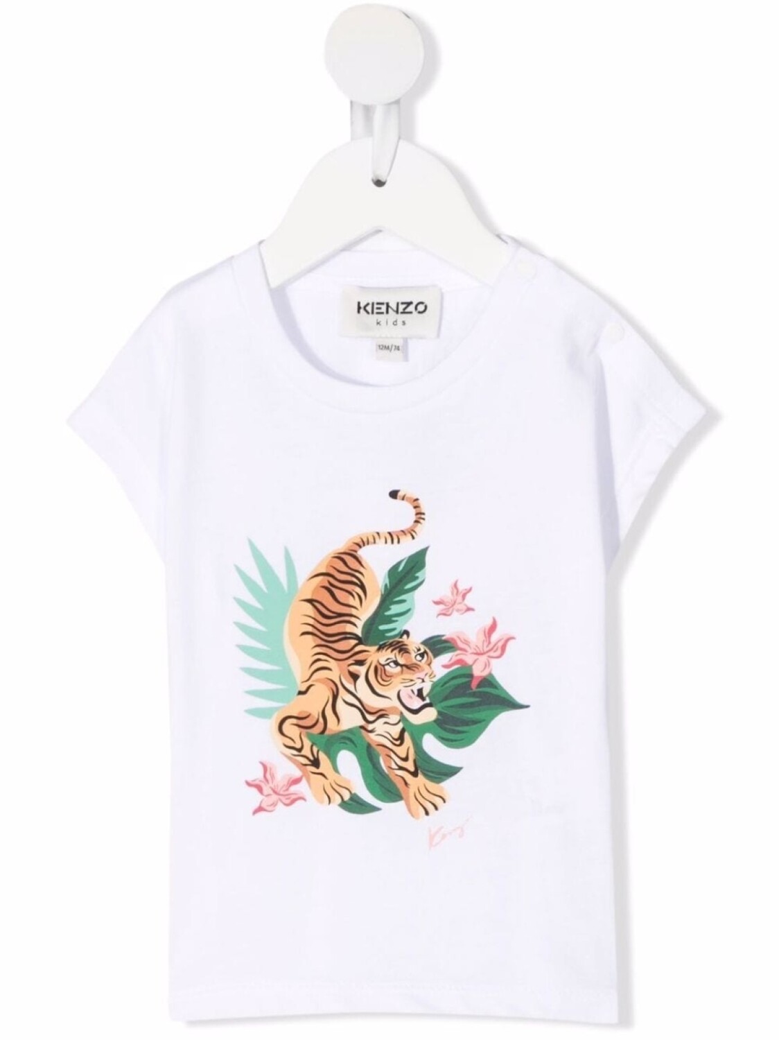 

Kenzo Kids футболка с принтом Jungle Tiger, белый