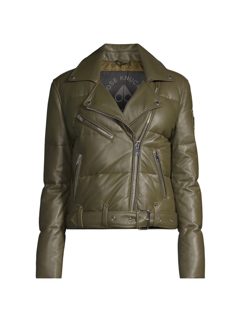 

Кожаная куртка Chauvreulx Puffer 2 Moose Knuckles, зеленый