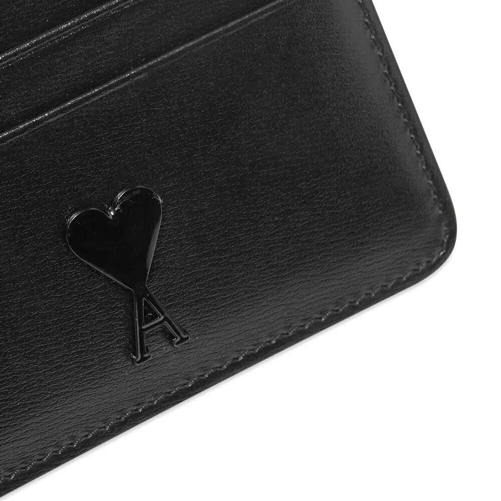 

Кардхолдер с логотипом AMI Paris Heart, черный