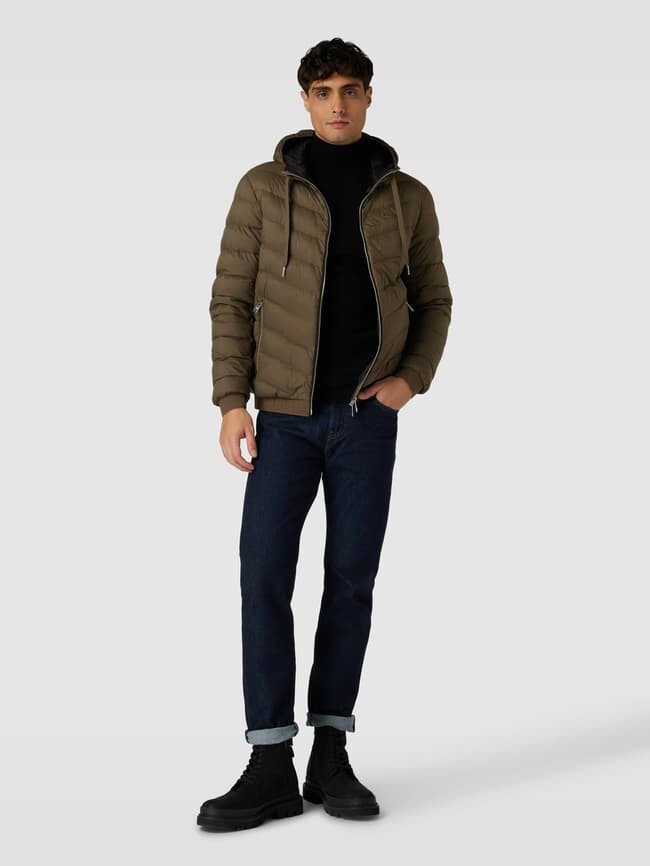 

Пуховик на двусторонней молнии модель "GIACCA PIUMINO" ARMANI EXCHANGE, оливково-зеленый