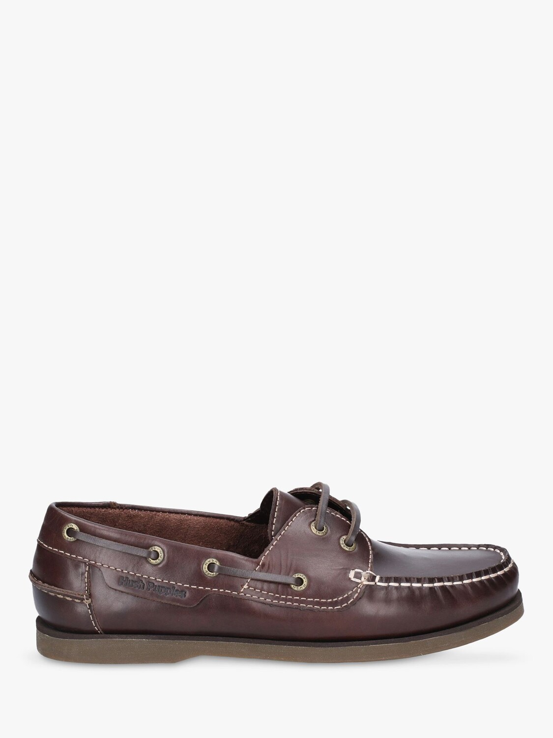 

Кожаные топсайдеры Hush Puppies Генри, коричневые, Коричневый