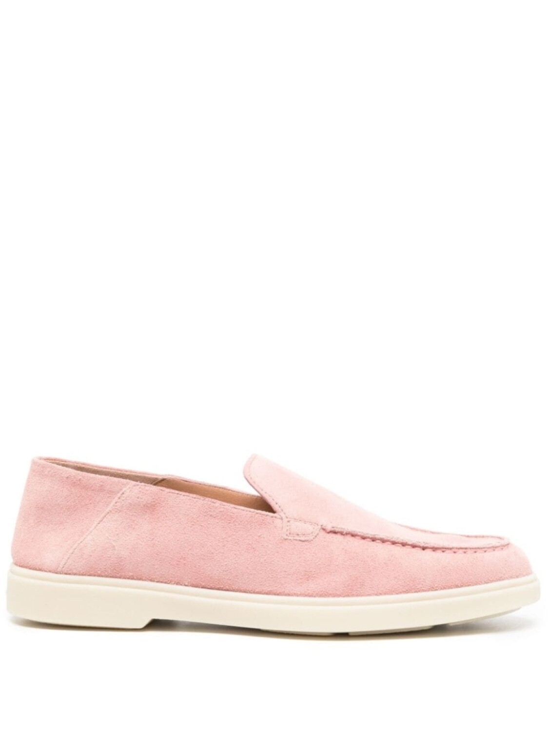 

Santoni лоферы с декоративной строчкой, розовый
