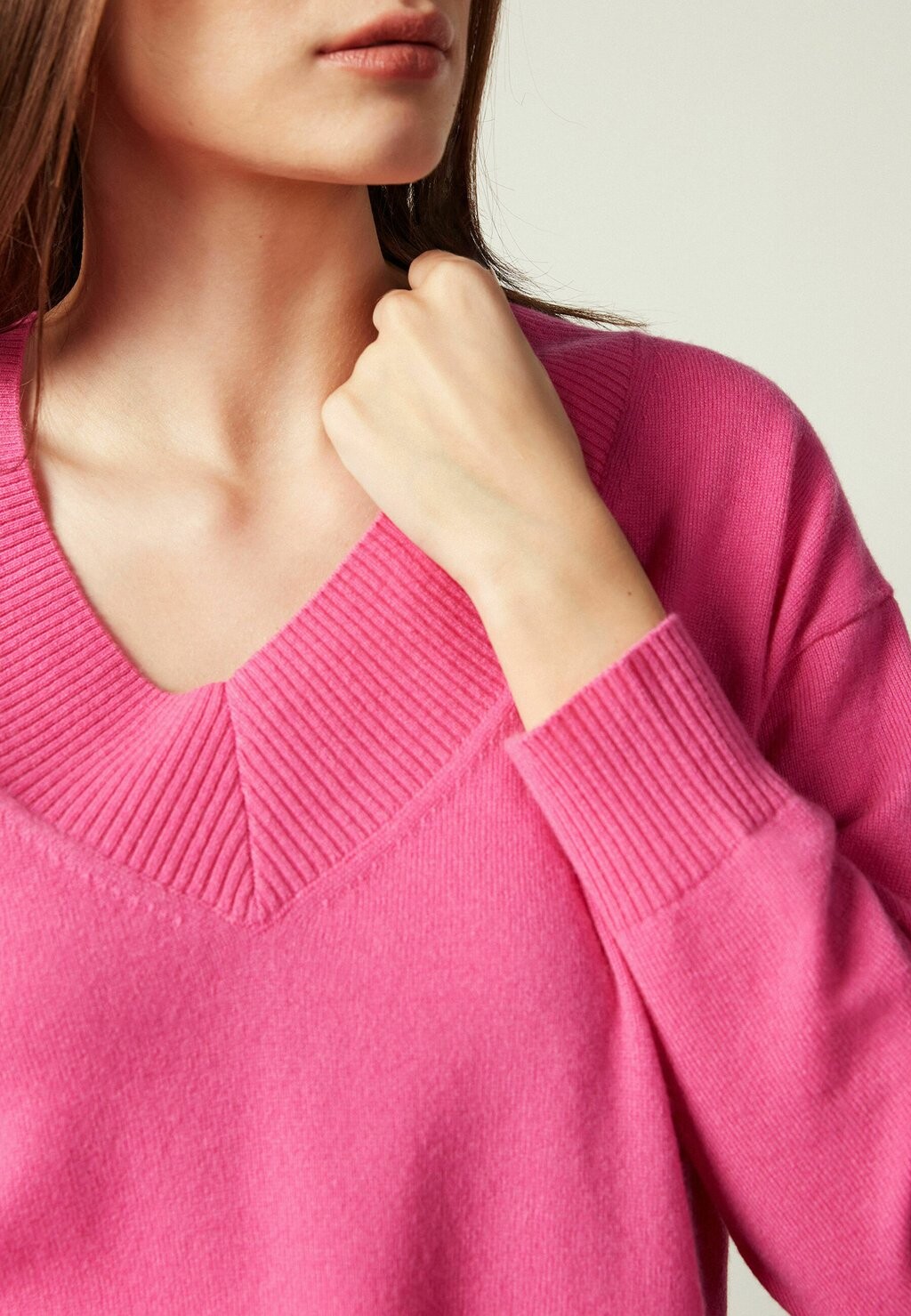 

Джемпер ULTRASOFT V-NECK Falconeri, светло-розовый