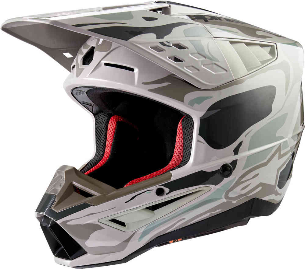 S-M5 Mineral 2024 Шлем для мотокросса Alpinestars, серый шлем ссм шлем игрока ht jofa 415 bk