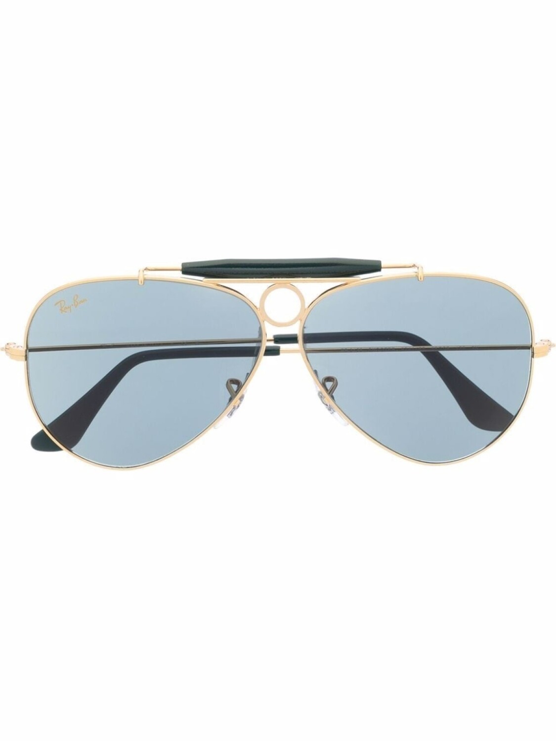 

Ray-Ban солнцезащитные очки-авиаторы, золотистый