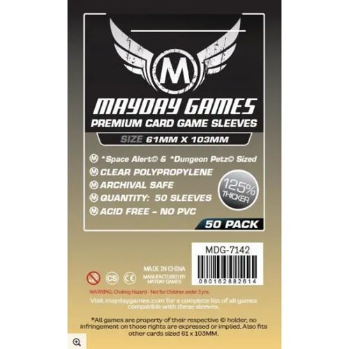 цена Чехол для карточек Mayday Premium 50X Clear Card Sleeves 61 X 103Mm Mayday Games