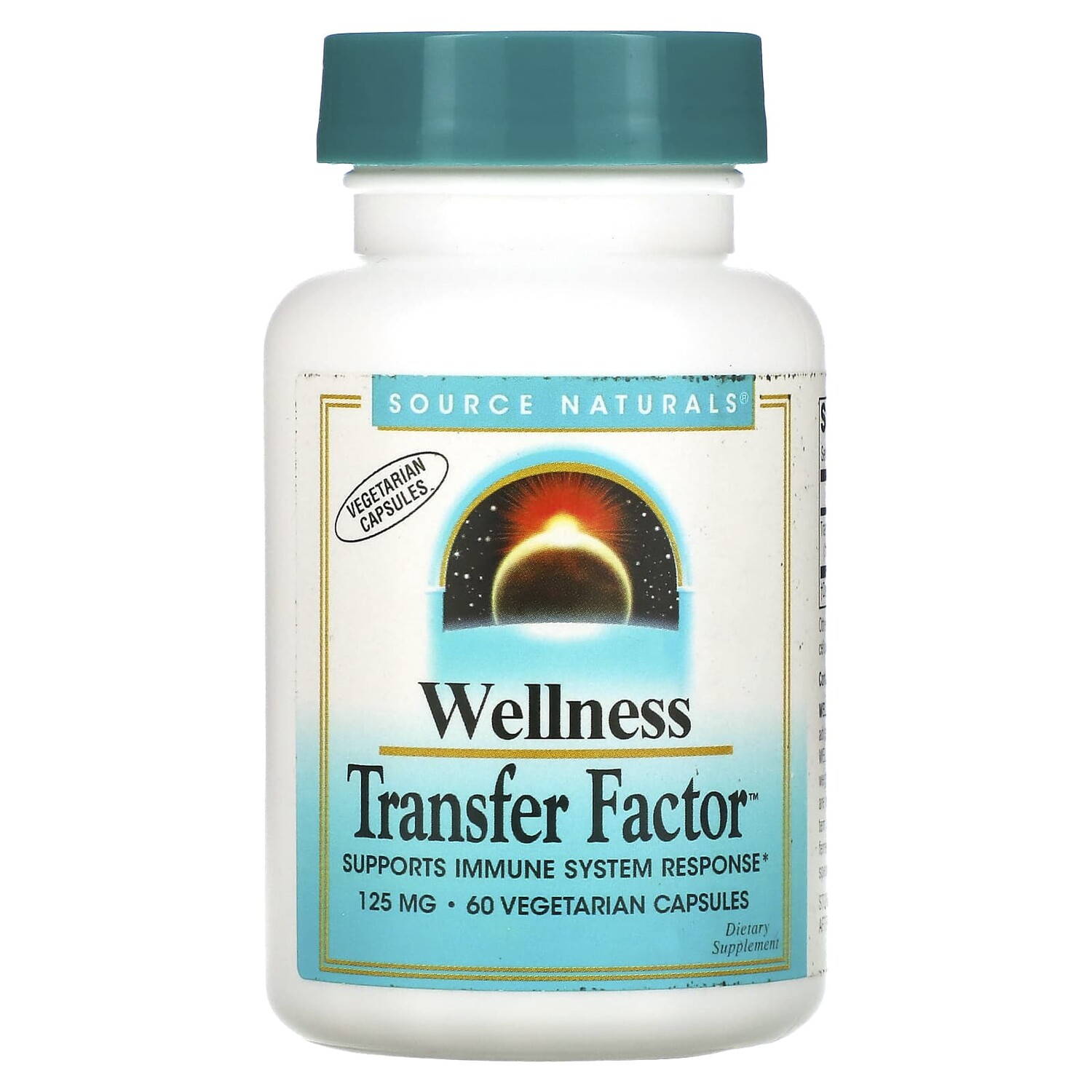 

Wellness Transfer Factor, 125 мг, 60 вегетарианских капсул, Source Naturals