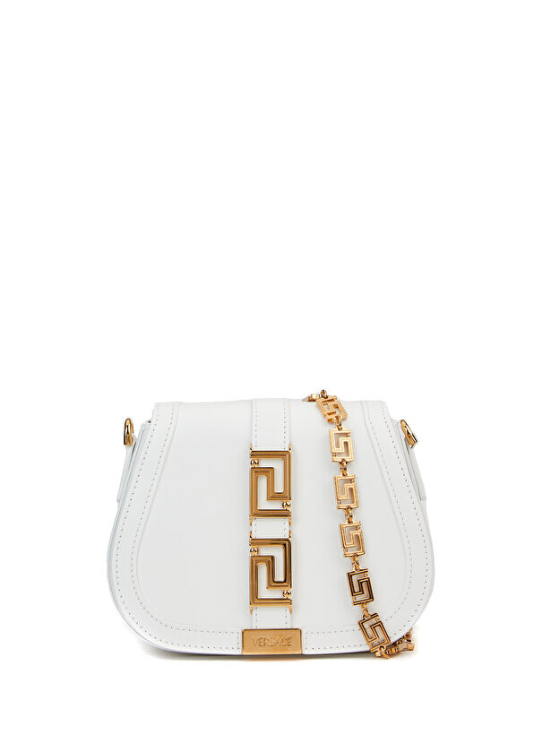 

Белая женская кожаная сумка greca goddes Versace