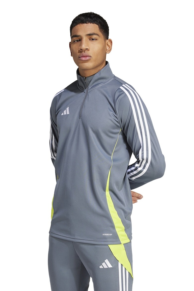 

Короткая футбольная рубашка на молнии Trio24 Adidas Performance, серый