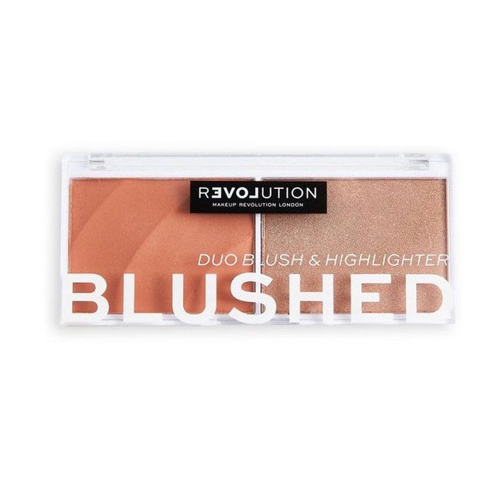 хайлайтер relove revolution super highlight 6 г Румяна Relove Dúo Colorete e Iluminador Colour Play Blushed Revolution Relove, Queen