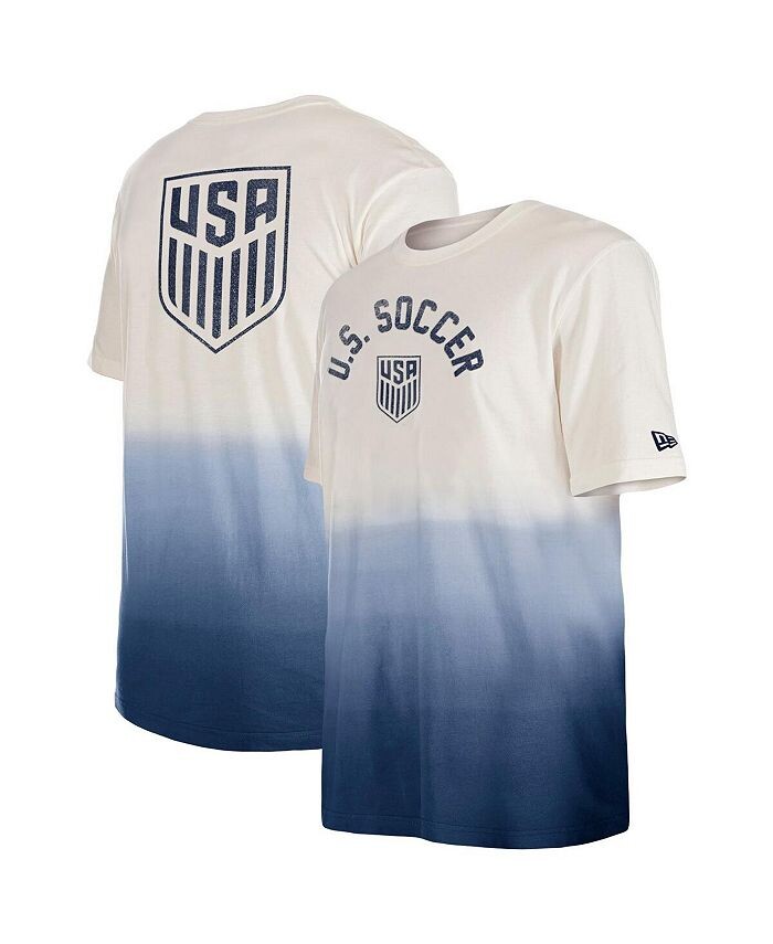 

Мужская бело-темно-синяя футболка USMNT Throwback Dip-Dye New Era, белый