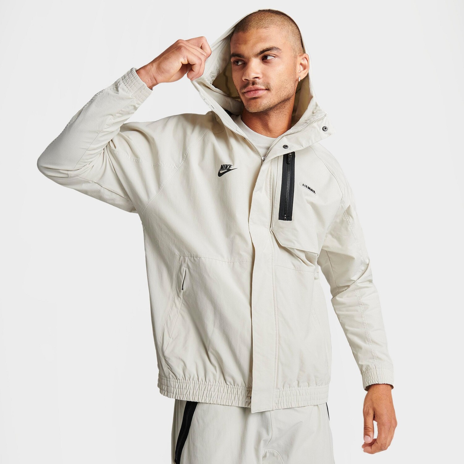 

Мужская тканая куртка с молнией во всю длину Nike Sportswear Air Max с графическим рисунком, бежевый